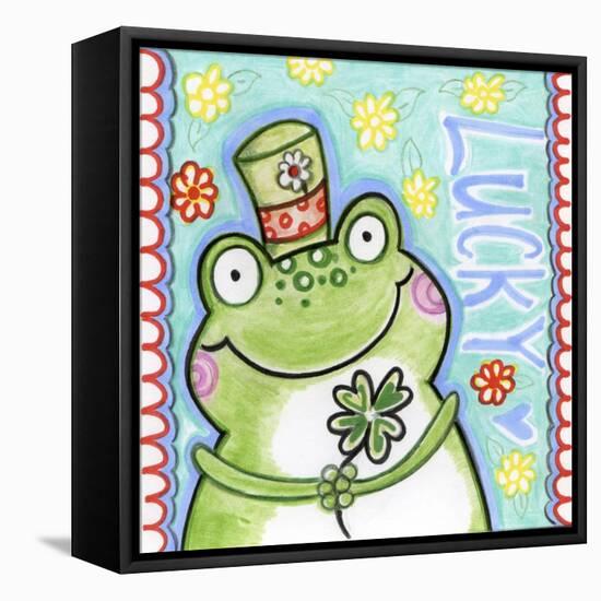 Lucky Frog-Valarie Wade-Framed Stretched Canvas