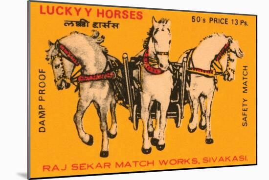 Lucky Horses-null-Mounted Art Print