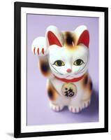Lucky Mascot Cat (Maneki-Nekko), Japan-null-Framed Premium Photographic Print