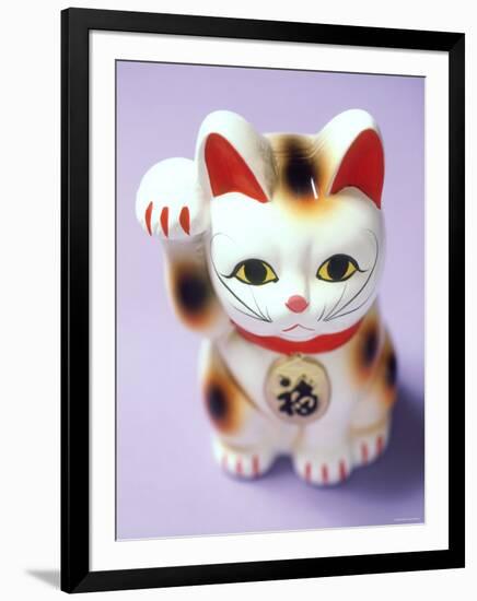 Lucky Mascot Cat (Maneki-Nekko), Japan-null-Framed Premium Photographic Print