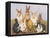 Lucky Rabbits-Pat Scott-Framed Stretched Canvas