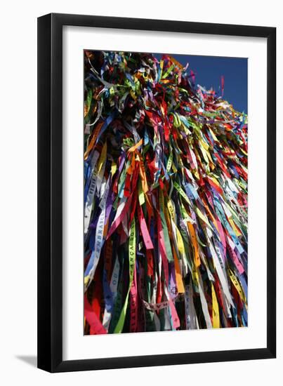 Lucky Ribbons Tied at Igreja Nosso Senhor do Bonfim Church, Salvador (Salvador de Bahia), Brazil-Yadid Levy-Framed Photographic Print