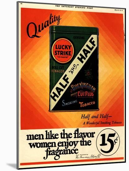 Lucky Strike, Cigarettes Smoking, USA, 1930-null-Mounted Premium Giclee Print