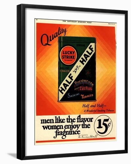 Lucky Strike, Cigarettes Smoking, USA, 1930-null-Framed Giclee Print