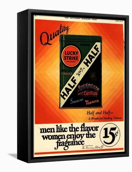 Lucky Strike, Cigarettes Smoking, USA, 1930-null-Framed Stretched Canvas