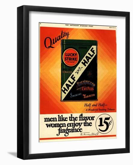 Lucky Strike, Cigarettes Smoking, USA, 1930-null-Framed Giclee Print