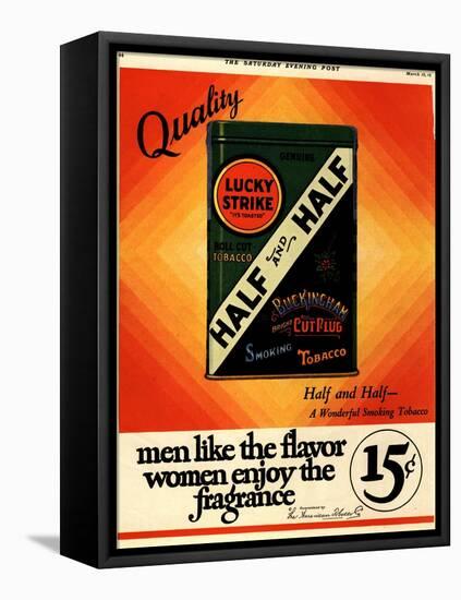 Lucky Strike, Cigarettes Smoking, USA, 1930-null-Framed Stretched Canvas