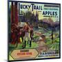 Lucky Trail Brand Apple Label, Watsonville, California-Lantern Press-Mounted Art Print