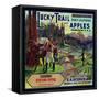 Lucky Trail Brand Apple Label, Watsonville, California-Lantern Press-Framed Stretched Canvas