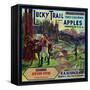 Lucky Trail Brand Apple Label, Watsonville, California-Lantern Press-Framed Stretched Canvas
