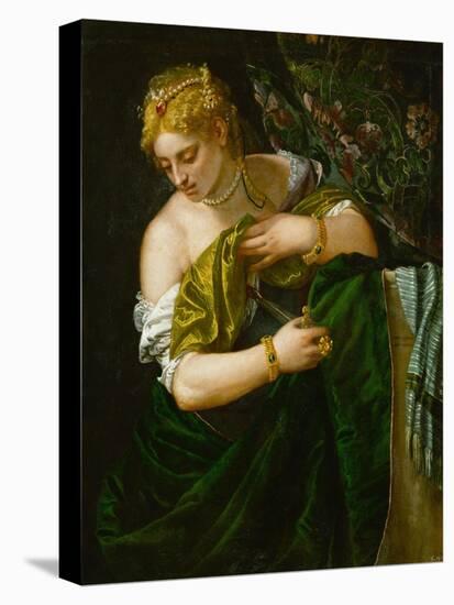 Lucretia, 1580-1583-Paolo Veronese-Stretched Canvas