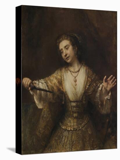 Lucretia, 1664-Rembrandt van Rijn-Stretched Canvas