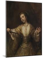 Lucretia, 1664-Rembrandt van Rijn-Mounted Giclee Print