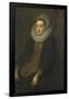 Lucretia del Prado, Wife of Jeremias Boudinois. Dating: 1610. Measurements: h 105 cm × w 80 cm; ...-Gortzius Geldorp-Framed Poster