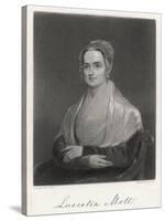 Lucretia Mott American Reformer Wife of a Quaker Minister Slavery Abolitionist-J. Sartain-Stretched Canvas