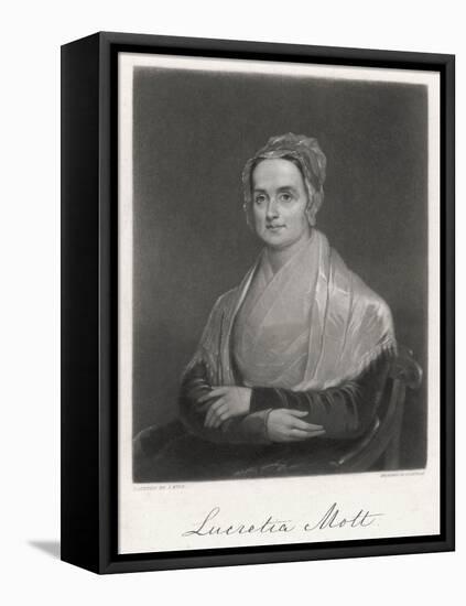 Lucretia Mott American Reformer Wife of a Quaker Minister Slavery Abolitionist-J. Sartain-Framed Stretched Canvas