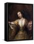 Lucretia-Rembrandt van Rijn-Framed Stretched Canvas