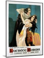 Lucrezia Borgia, (AKA Lucrece Borgia), French Poster, from Left: Conrad Veidt, Liane Haid, 1922-null-Mounted Art Print