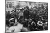 Lucy Burns Women's Rights Advocate Speaking to a Crowd of Men in NYC, 1913-null-Mounted Photo