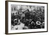 Lucy Burns Women's Rights Advocate Speaking to a Crowd of Men in NYC, 1913-null-Framed Photo