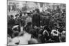 Lucy Burns Women's Rights Advocate Speaking to a Crowd of Men in NYC, 1913-null-Mounted Photo