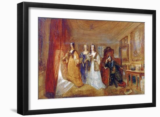 Lucy, Countess of Carlisle, and Dorothy Percy's Visit to their Father Lord Percy..., C1831-J. M. W. Turner-Framed Giclee Print