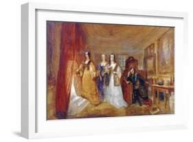 Lucy, Countess of Carlisle, and Dorothy Percy's Visit to their Father Lord Percy..., C1831-J. M. W. Turner-Framed Giclee Print