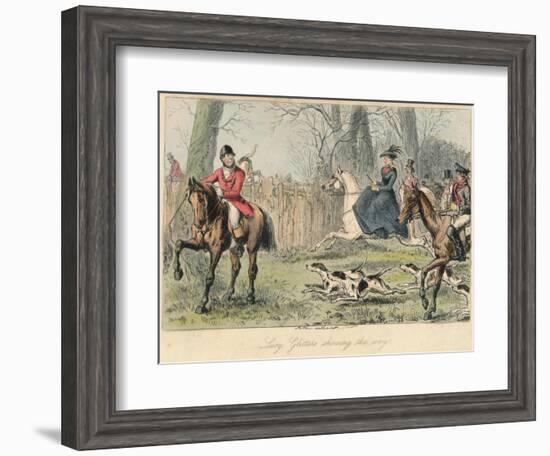 Lucy Glitters Showing the Way, 1865-John Leech-Framed Giclee Print