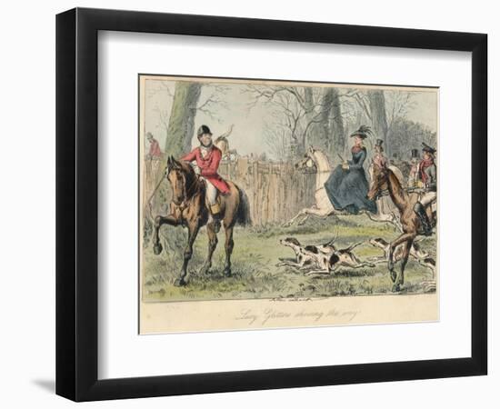 Lucy Glitters Showing the Way, 1865-John Leech-Framed Giclee Print