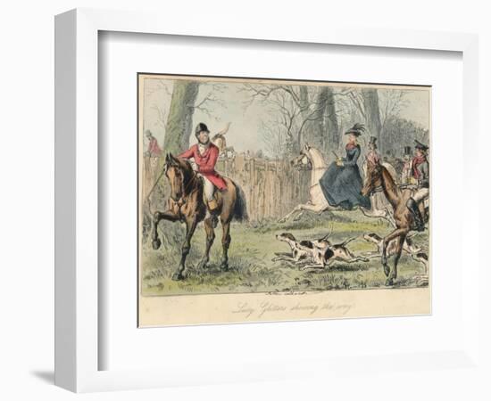 Lucy Glitters Showing the Way, 1865-John Leech-Framed Giclee Print