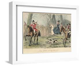 Lucy Glitters Showing the Way, 1865-John Leech-Framed Giclee Print