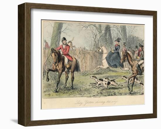 Lucy Glitters Showing the Way, 1865-John Leech-Framed Giclee Print