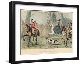 Lucy Glitters Showing the Way, 1865-John Leech-Framed Giclee Print