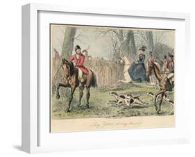 Lucy Glitters Showing the Way, 1865-John Leech-Framed Giclee Print