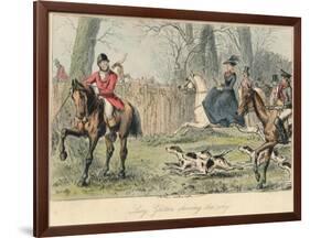 Lucy Glitters Showing the Way, 1865-John Leech-Framed Giclee Print