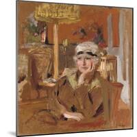 Lucy Hessel in a Black Velvet Ribbon, C.1921-25-Edouard Vuillard-Mounted Giclee Print