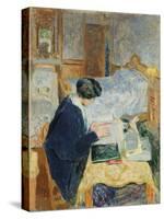 Lucy Hessel Reading, 1913-Édouard Vuillard-Stretched Canvas