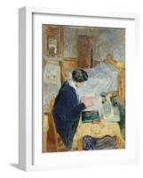 Lucy Hessel Reading, 1913-Édouard Vuillard-Framed Giclee Print