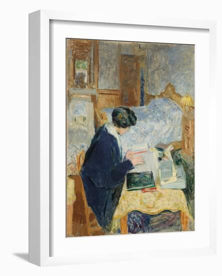 Lucy Hessel Reading, 1913-Édouard Vuillard-Framed Giclee Print