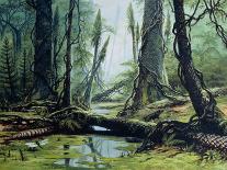 Artist's Impression of a Carboniferous Forest.-Ludek Pesek-Photographic Print