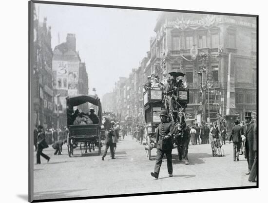 Ludgate Circus, London, prepared for Queen Victoria's Diamond Jubilee, 1897-Paul Martin-Mounted Photographic Print