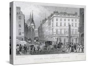 Ludgate Hill, London, 1830-Thomas Barber-Stretched Canvas