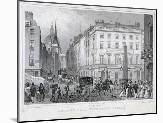 Ludgate Hill, London, 1830-Thomas Barber-Mounted Giclee Print