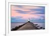 Ludington North Breakwater Light Sunrise-Adam Romanowicz-Framed Photographic Print