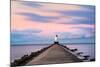 Ludington North Breakwater Light Sunrise-Adam Romanowicz-Mounted Photographic Print