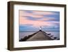 Ludington North Breakwater Light Sunrise-Adam Romanowicz-Framed Photographic Print