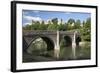 Ludlow Castle Above River Teme and Dinham Bridge, Ludlow, Shropshire, England-Stuart Black-Framed Photographic Print