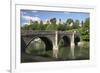 Ludlow Castle Above River Teme and Dinham Bridge, Ludlow, Shropshire, England-Stuart Black-Framed Photographic Print