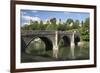 Ludlow Castle Above River Teme and Dinham Bridge, Ludlow, Shropshire, England-Stuart Black-Framed Photographic Print