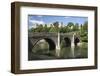 Ludlow Castle Above River Teme and Dinham Bridge, Ludlow, Shropshire, England-Stuart Black-Framed Photographic Print